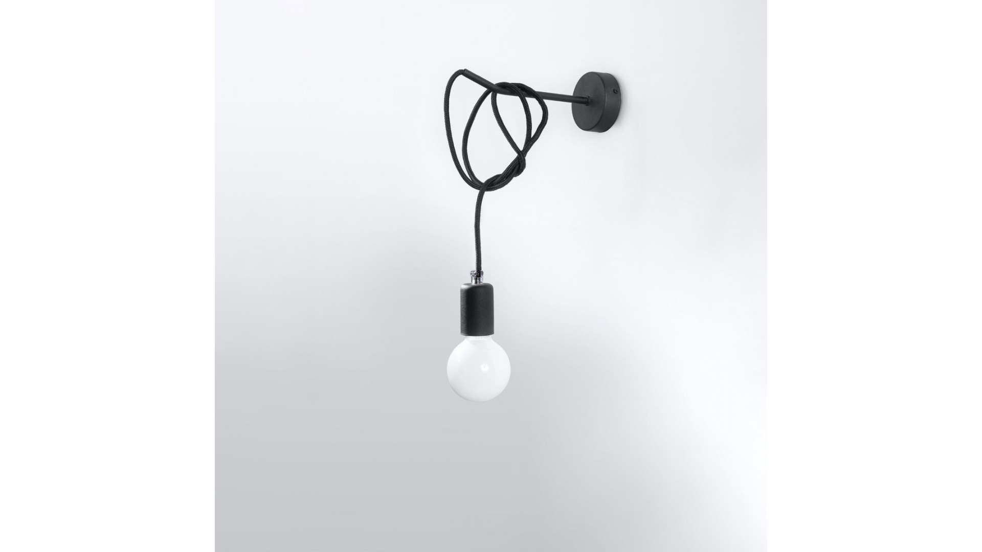 Kinkiet EDISON czarny Sollux SL.0373