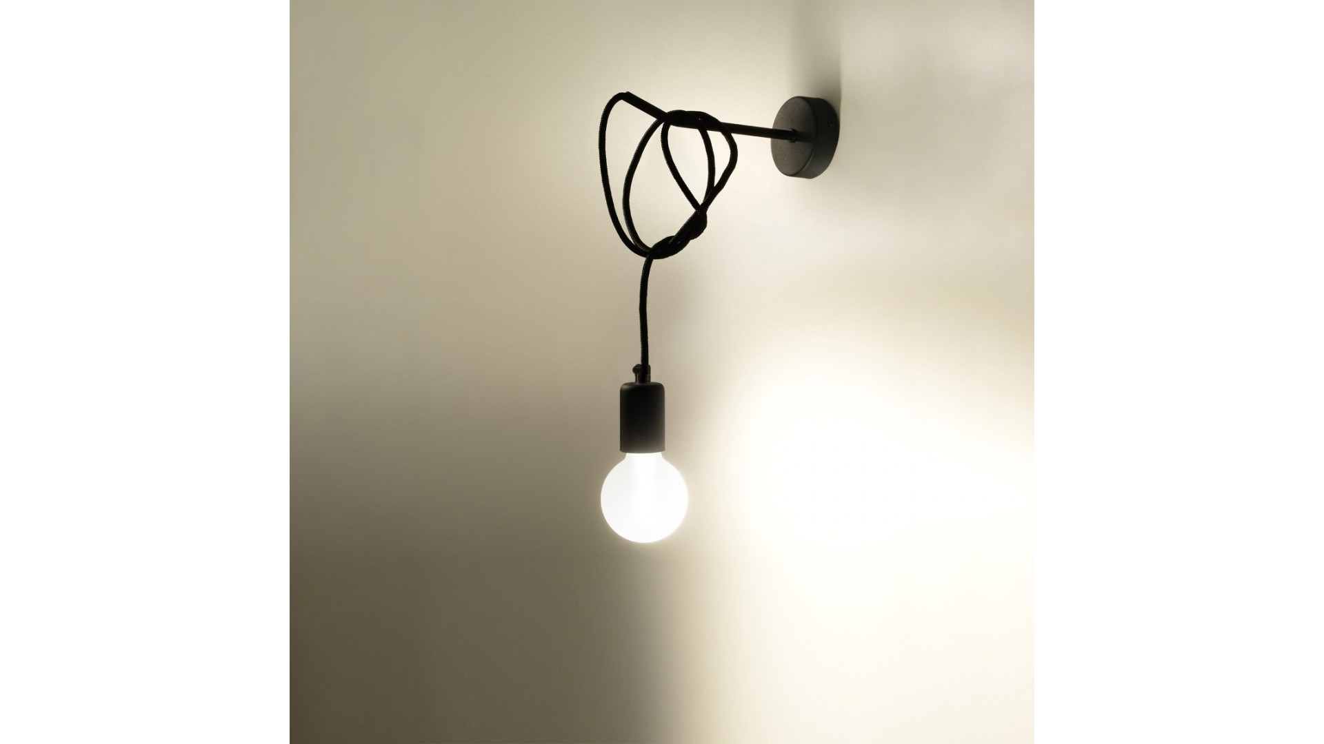 Kinkiet EDISON czarny Sollux SL.0373