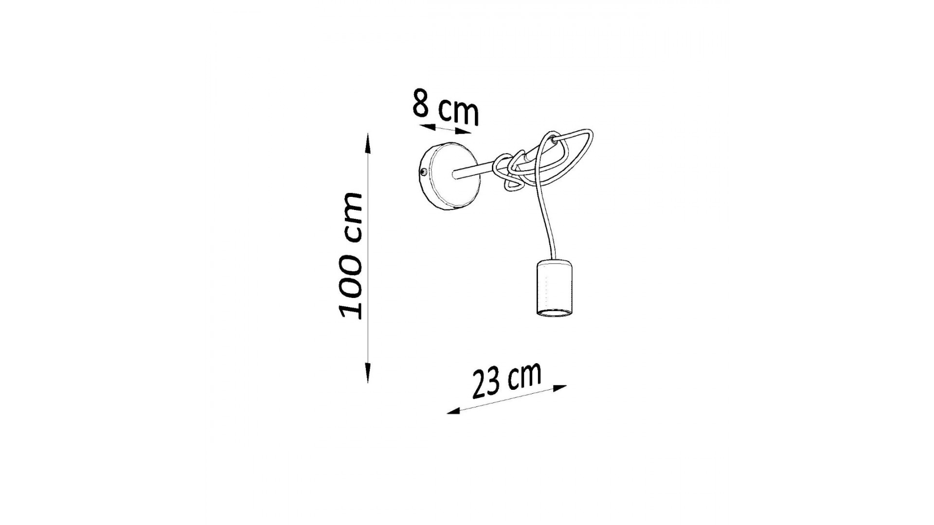 Kinkiet EDISON czarny Sollux SL.0373