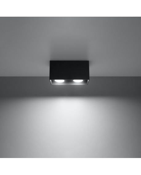 Plafon QUAD MAXI czarny Sollux SL.0381