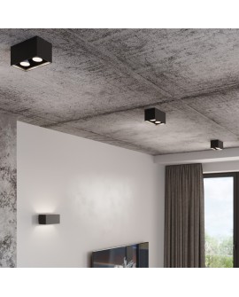 Plafon QUAD MAXI czarny Sollux SL.0381