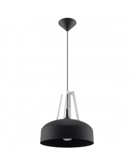 Lampa wisząca CASCO czarna/biała Sollux SL.0389
