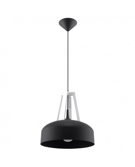 Lampa wisząca CASCO czarna/biała Sollux SL.0389
