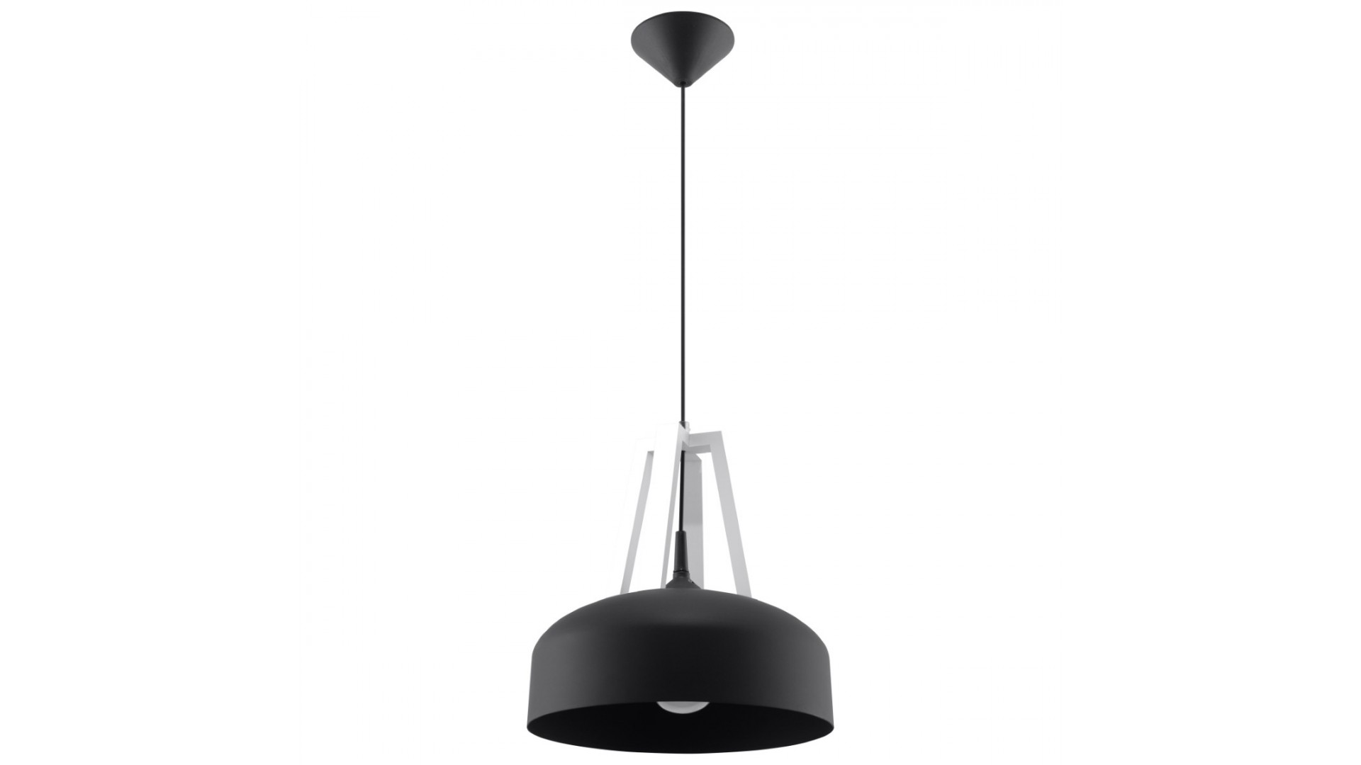 Lampa wisząca CASCO czarna/biała Sollux SL.0389