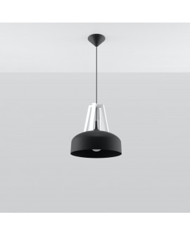 Lampa wisząca CASCO czarna/biała Sollux SL.0389