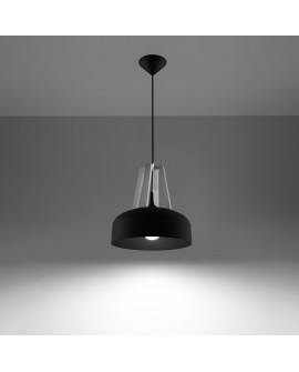 Lampa wisząca CASCO czarna/biała Sollux SL.0389