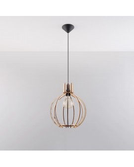 Lampa wisząca ARANCIA naturalne drewno Sollux SL.0391