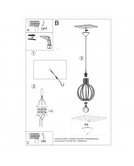 Lampa wisząca ARANCIA naturalne drewno Sollux SL.0391