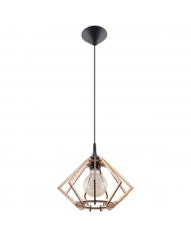Lampa wisząca POMPELMO naturalne drewno Sollux SL.0393