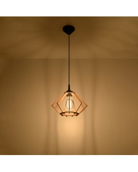Lampa wisząca POMPELMO naturalne drewno Sollux SL.0393