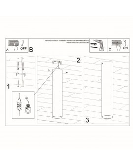 Plafon LAGOS 30 biały Sollux SL.0435