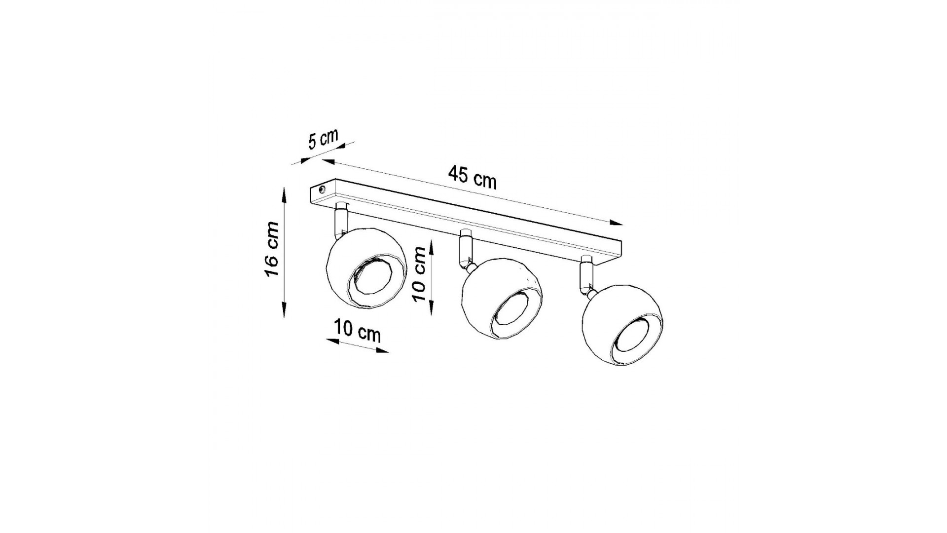 Plafon OCULARE 3 biały Sollux SL.0439