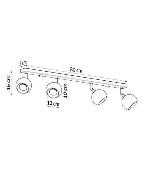 Plafon OCULARE 4L biały Sollux SL.0441