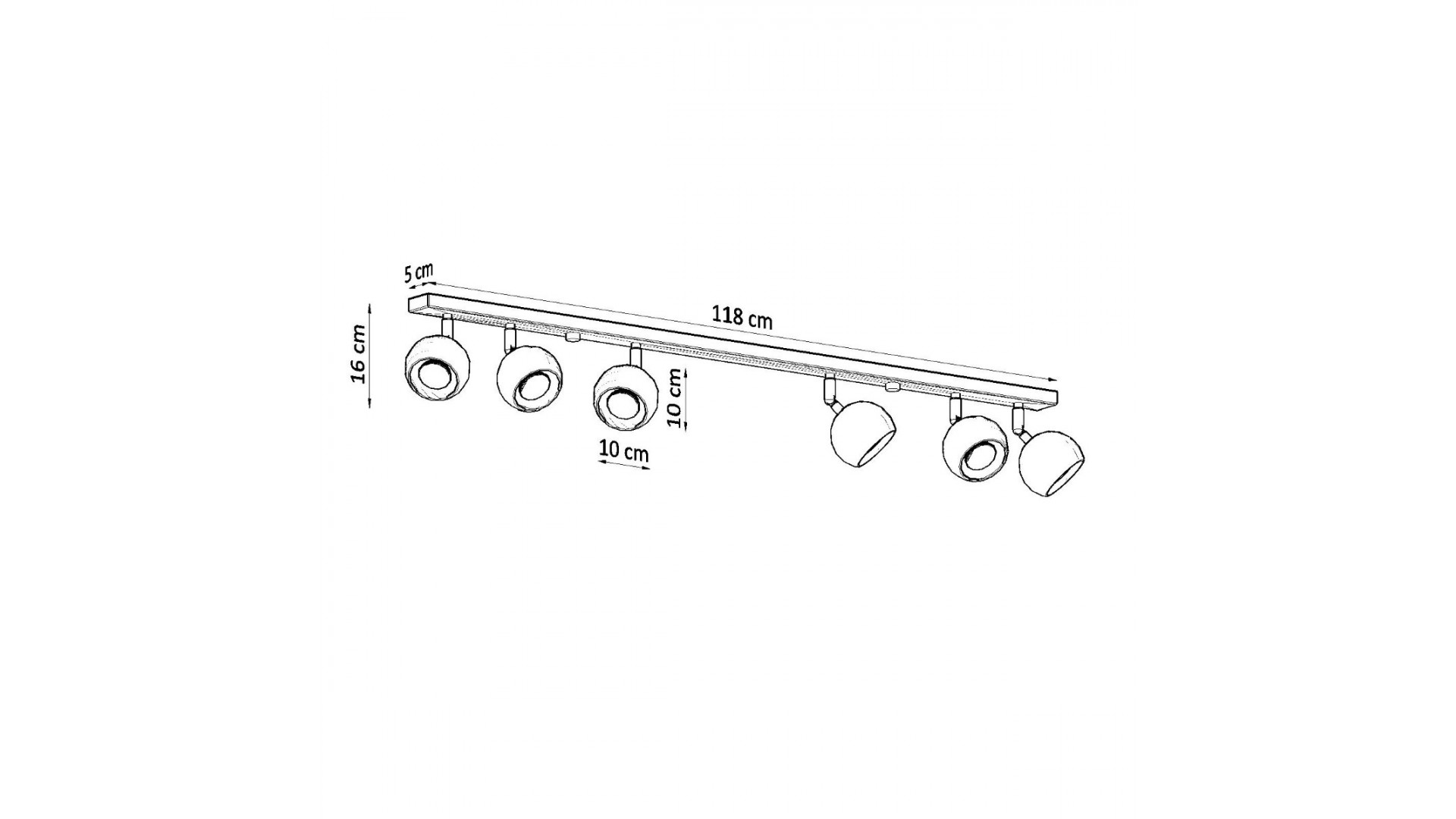 Plafon OCULARE 6L biały Sollux SL.0442
