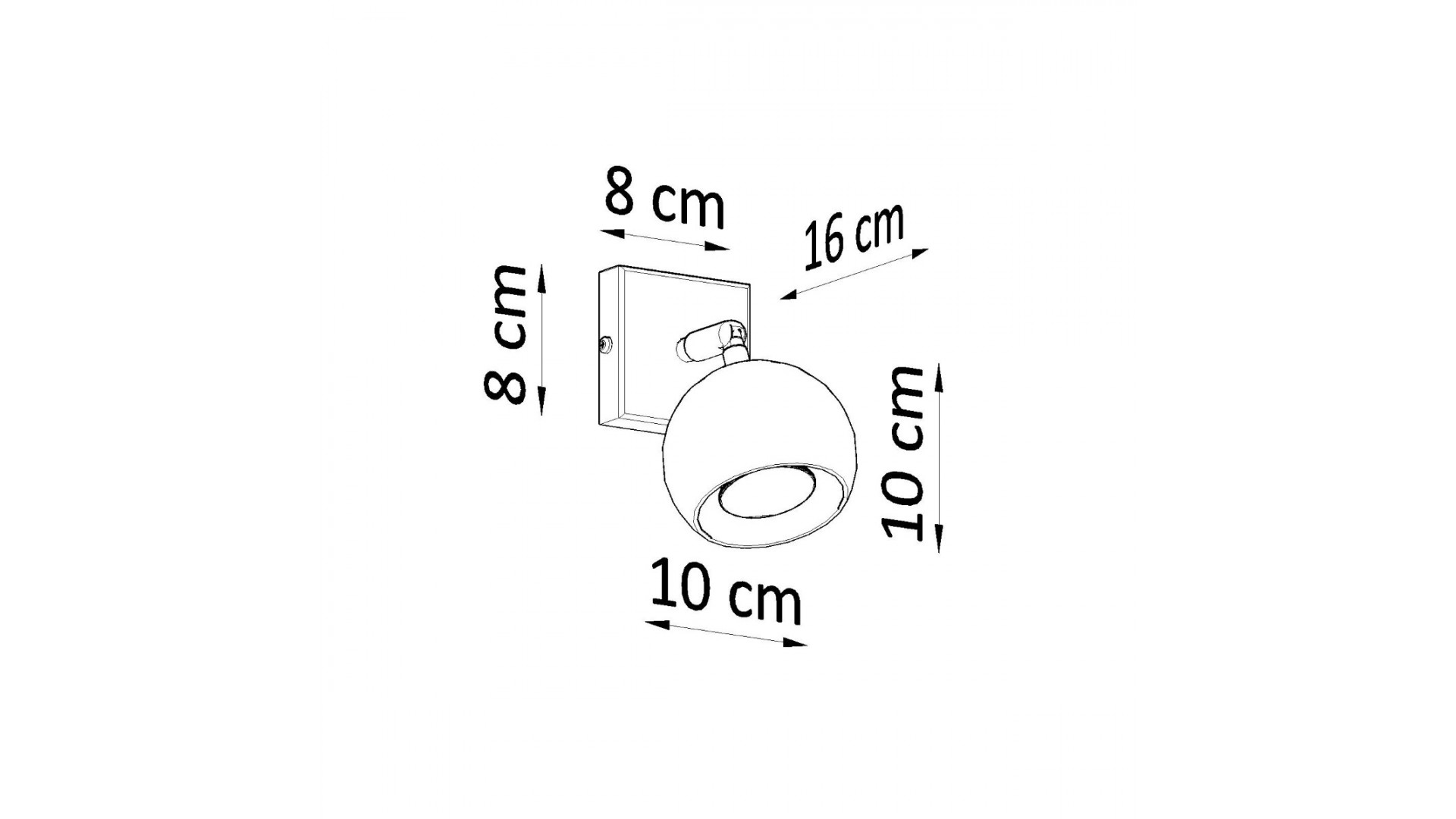 Kinkiet OCULARE czarny Sollux SL.0443