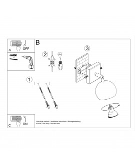 Kinkiet OCULARE czarny Sollux SL.0443