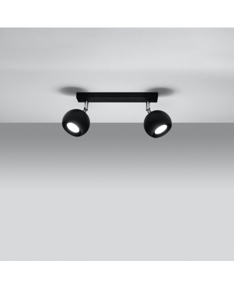 Plafon OCULARE 2 czarny Sollux SL.0444