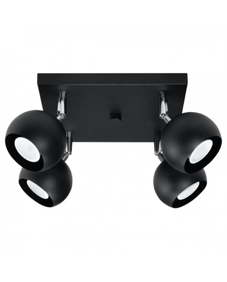 Plafon OCULARE 4 czarny Sollux SL.0446