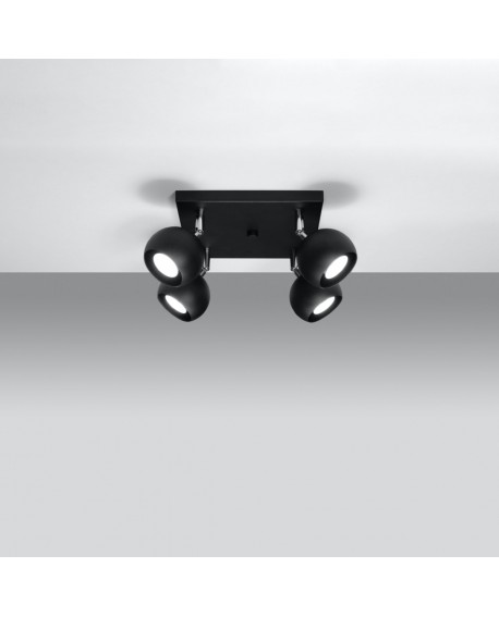 Plafon OCULARE 4 czarny Sollux SL.0446