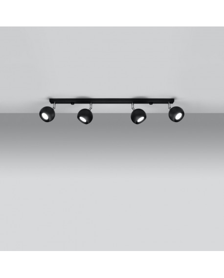 Plafon OCULARE 4L czarny Sollux SL.0447