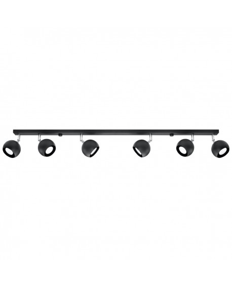 Plafon OCULARE 6L czarny Sollux SL.0448