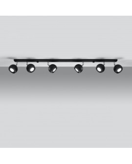 Plafon OCULARE 6L czarny Sollux SL.0448