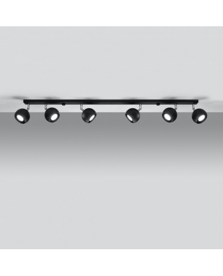 Plafon OCULARE 6L czarny Sollux SL.0448