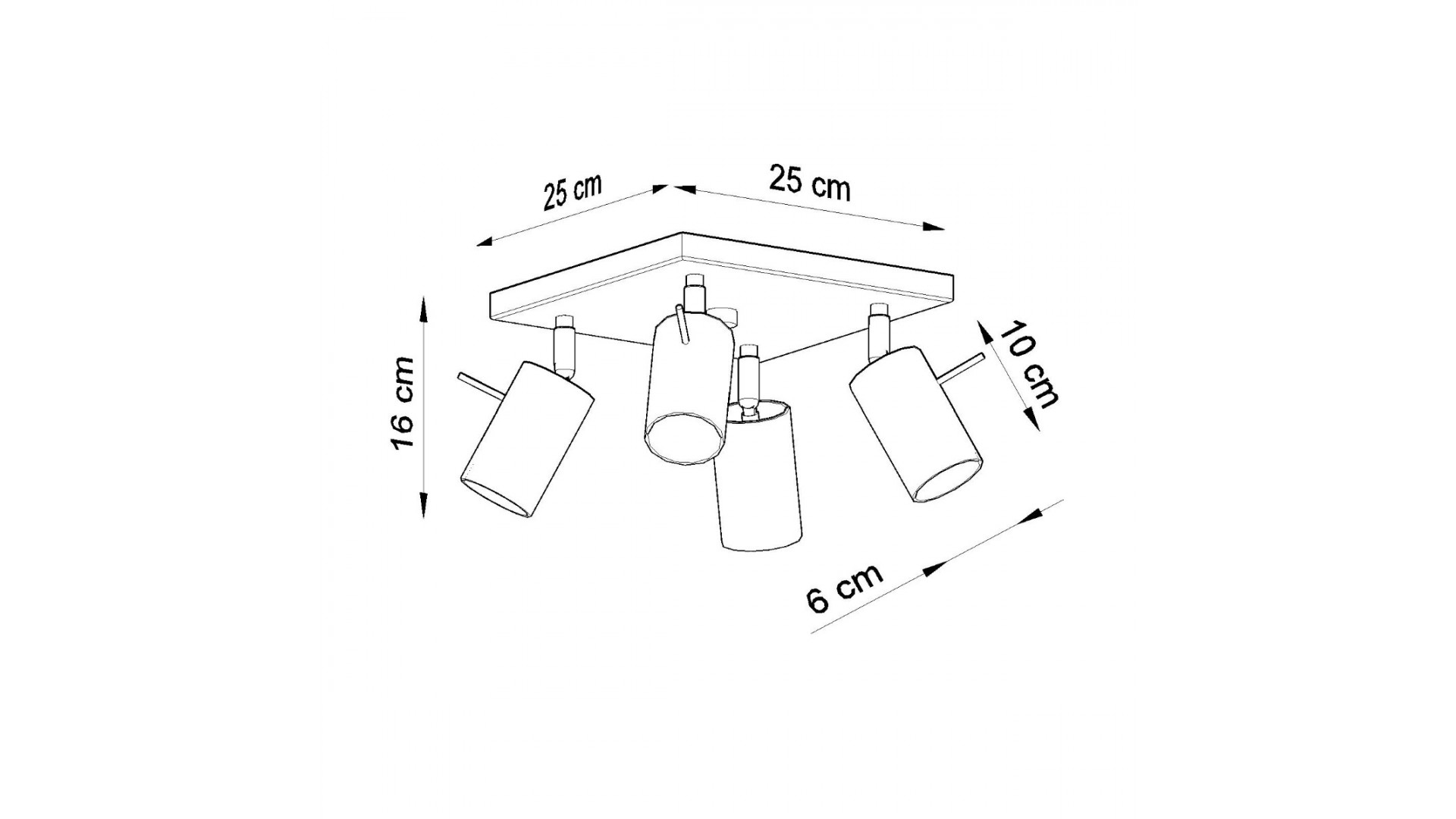 Plafon RING 4 szary Sollux SL.0452