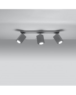 Plafon MERIDA 3 szary Sollux SL.0457