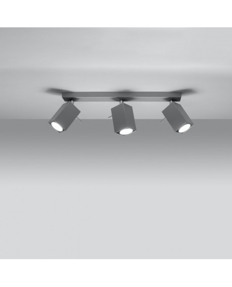 Plafon MERIDA 3 szary Sollux SL.0457