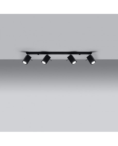 Plafon MERIDA 4L czarny Sollux SL.0459