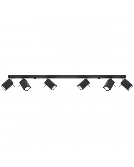 Plafon MERIDA 6L czarny Sollux SL.0460
