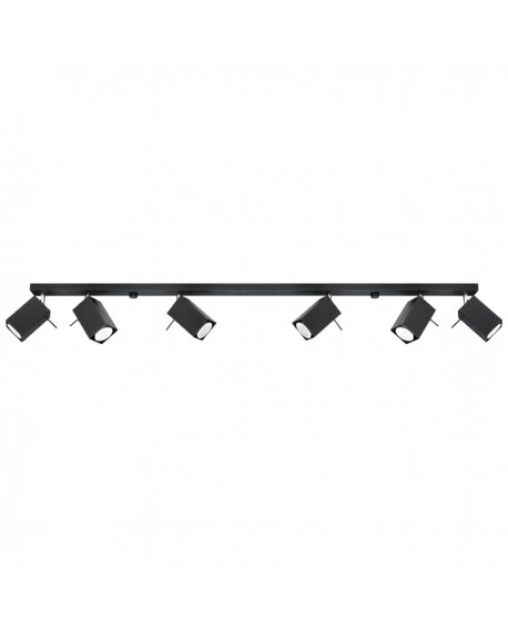Plafon MERIDA 6L czarny Sollux SL.0460