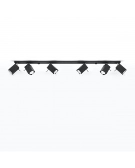 Plafon MERIDA 6L czarny Sollux SL.0460