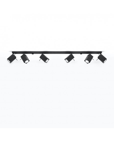 Plafon MERIDA 6L czarny Sollux SL.0460