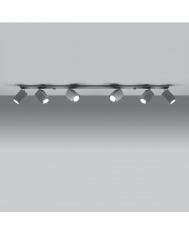 Plafon MERIDA 6L szary Sollux SL.0462