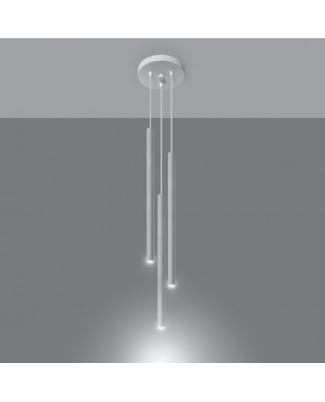 Lampa wisząca PASTELO 3P biała Sollux SL.0467