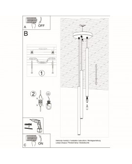 Lampa wisząca PASTELO 3P biała Sollux SL.0467