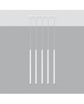 Lampa wisząca PASTELO 5 biała Sollux SL.0468