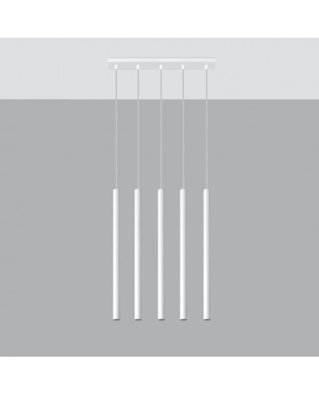 Lampa wisząca PASTELO 5 biała Sollux SL.0468