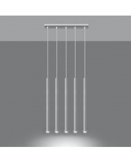 Lampa wisząca PASTELO 5 biała Sollux SL.0468