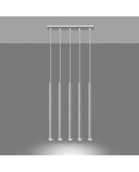 Lampa wisząca PASTELO 5 biała Sollux SL.0468
