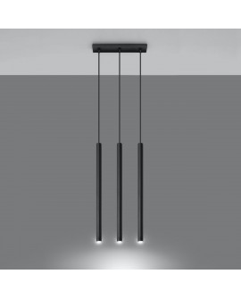 Lampa wisząca PASTELO 3 czarna Sollux SL.0470