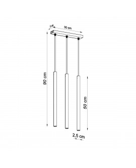 Lampa wisząca PASTELO 3 czarna Sollux SL.0470