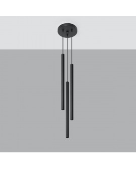 Lampa wisząca PASTELO 3P czarna Sollux SL.0471