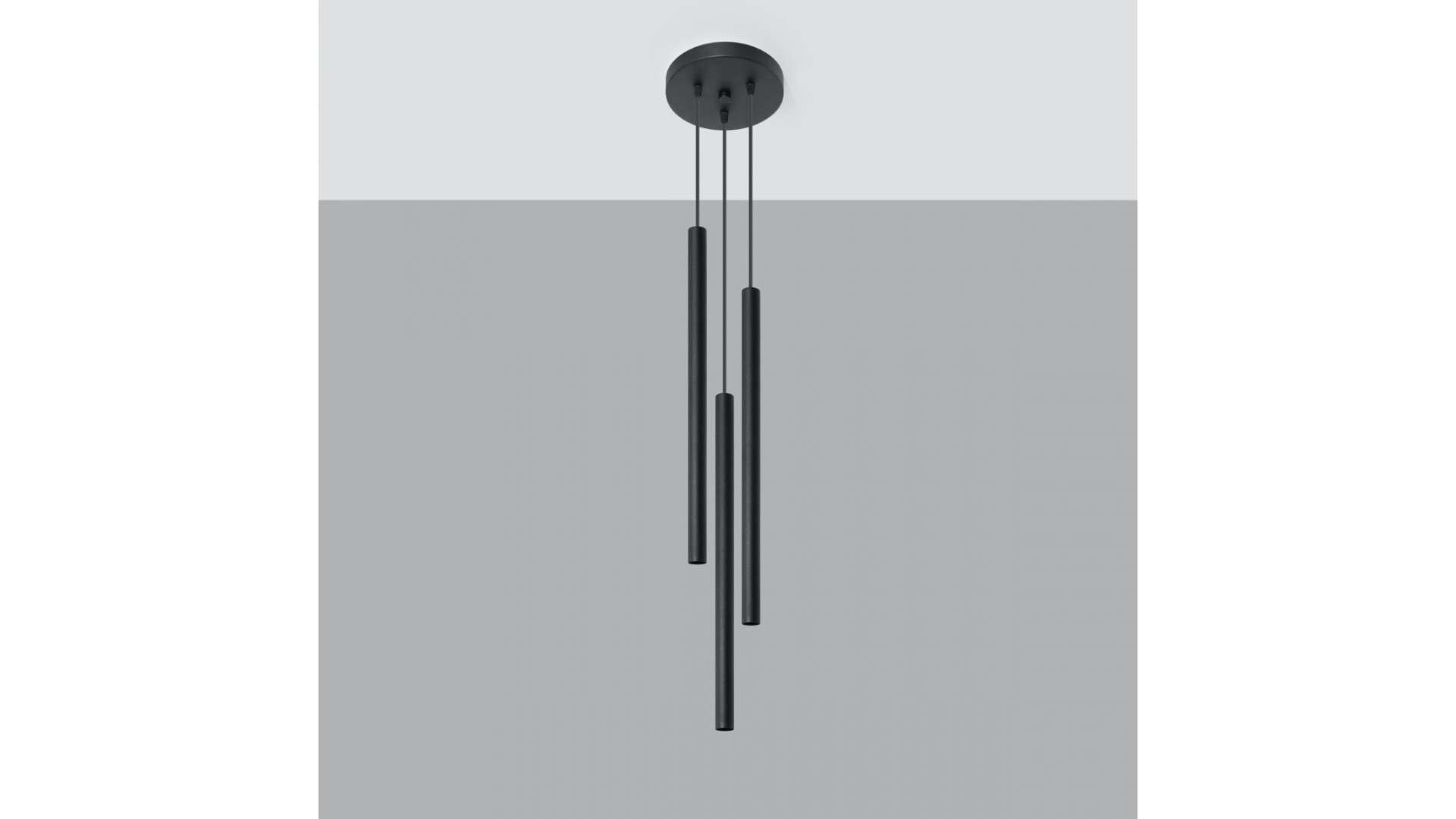 Lampa wisząca PASTELO 3P czarna Sollux SL.0471