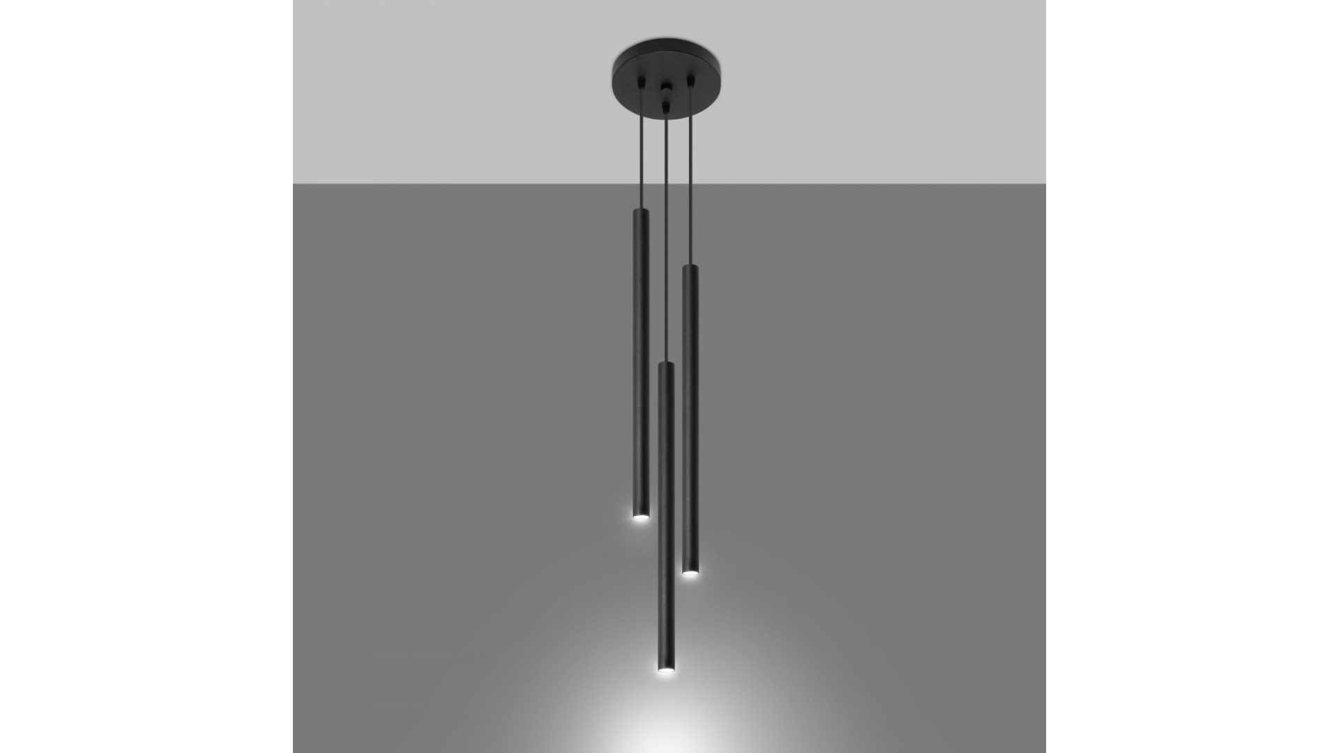 Lampa wisząca PASTELO 3P czarna Sollux SL.0471
