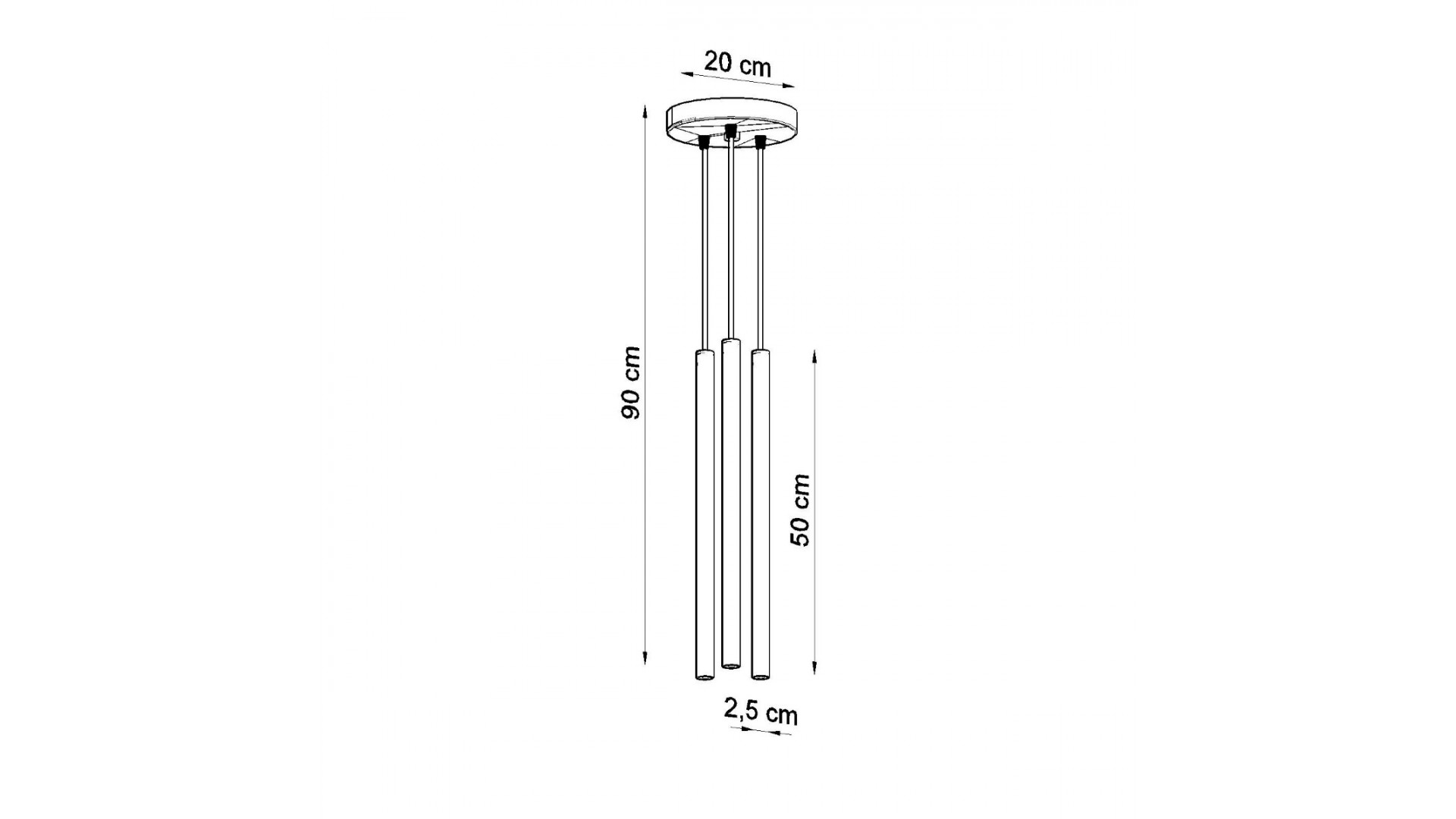Lampa wisząca PASTELO 3P czarna Sollux SL.0471