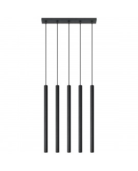 Lampa wisząca PASTELO 5 czarna Sollux SL.0472