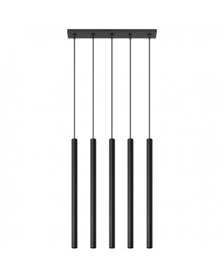 Lampa wisząca PASTELO 5 czarna Sollux SL.0472